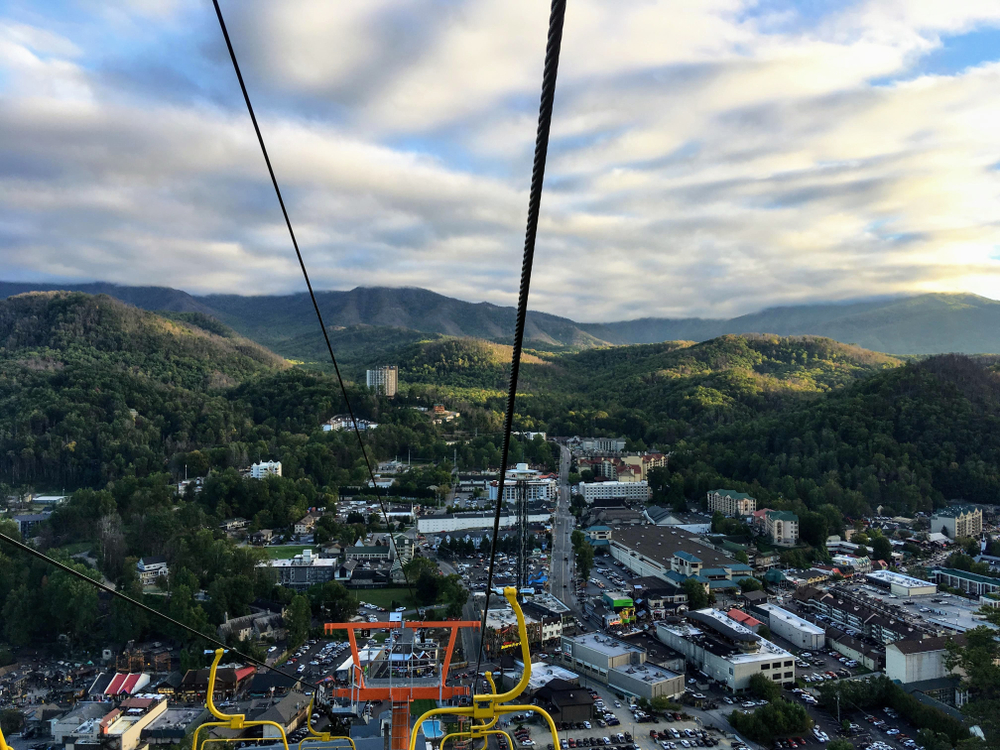 view from Gatlinburg SkyLift - one of the best things to do in gatlinburg