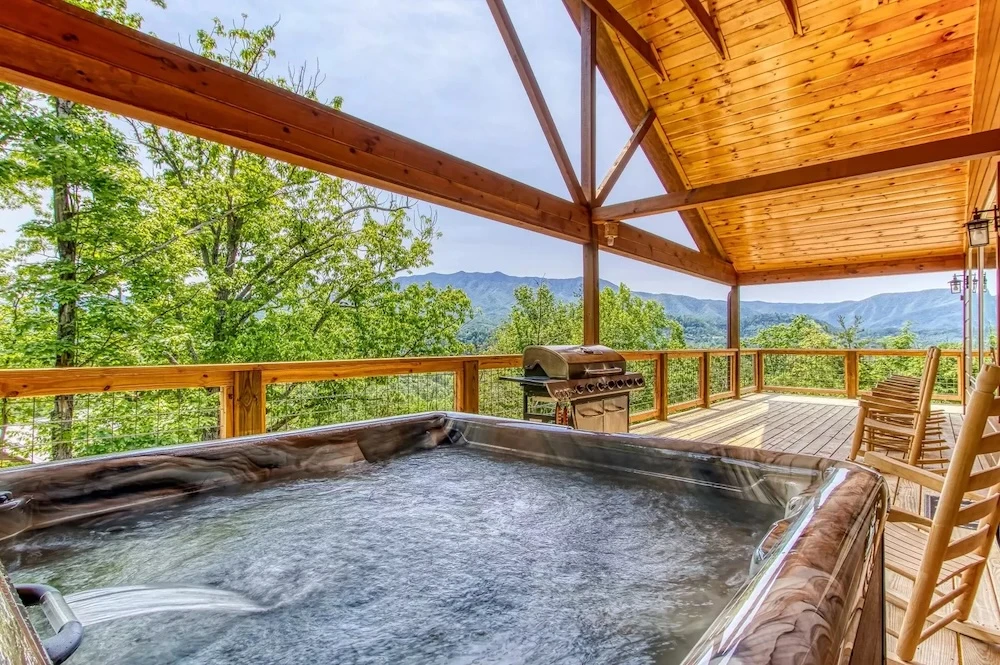deerfoot lodge is one of our Pigeon Forge cabins with hot tubs and game rooms
